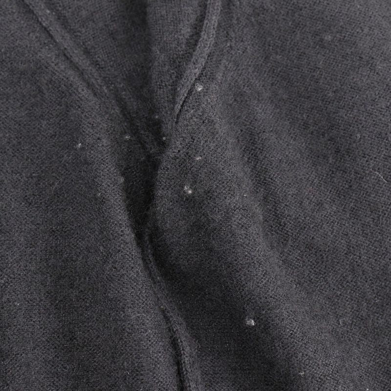 Hermes Zip-up Cashmere And Cotton Black Women's Cardigan