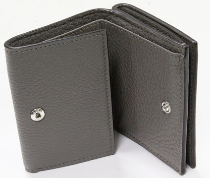 Fendi Trifold Wallet With Coin Purse FF Bucket Calf Grey 7m0280 AG0L F0qa1