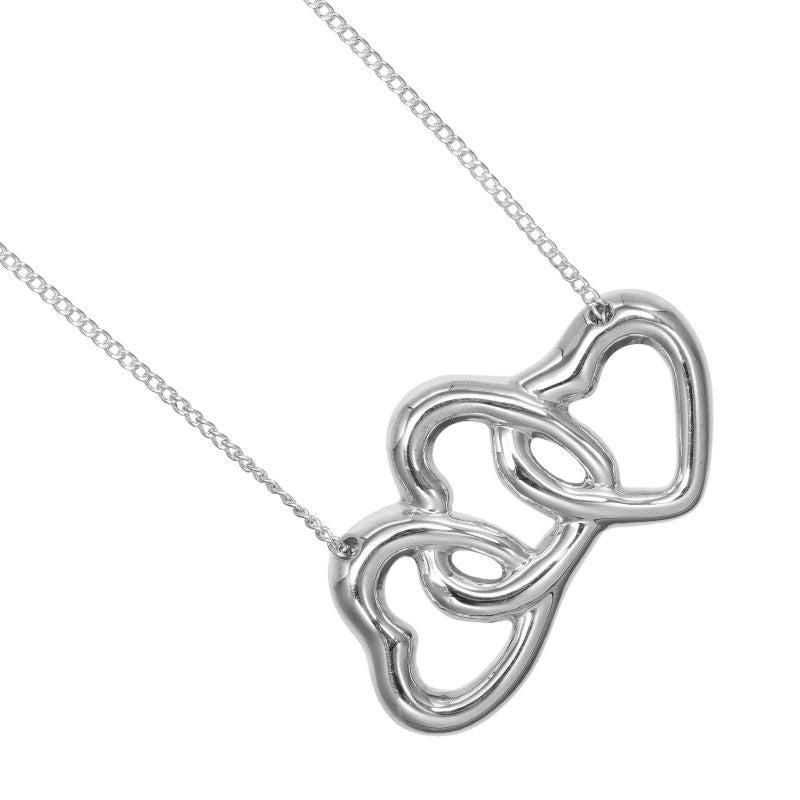 Tiffany & Co Triple Heart 925 Silver Ladies 4g Necklace