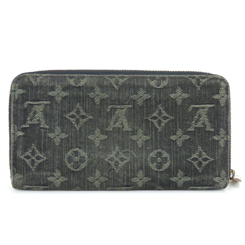 Louis Vuitton Long Wallet Zippy Wallet M95614 Round Zipper Monogram Denim Noir