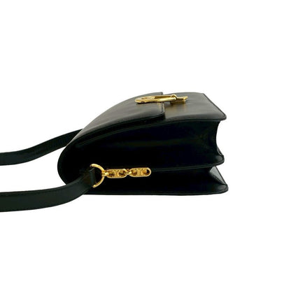 Celine Vintage Carriage Hardware Horseshoe Leather Semi