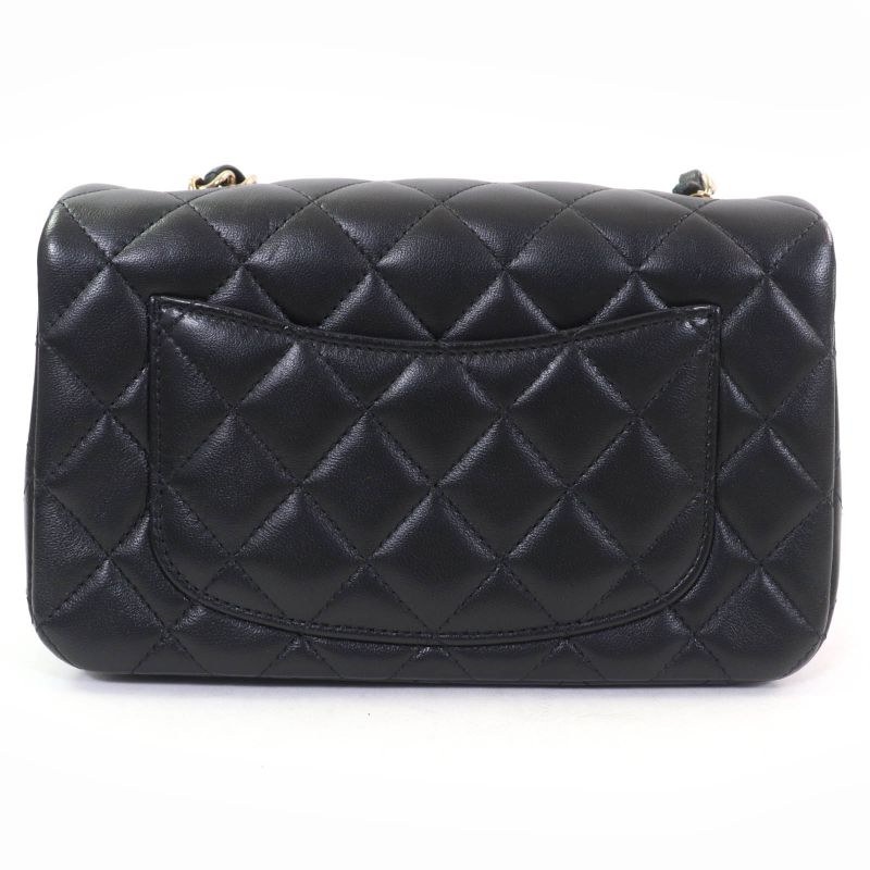 CHANEL A69900 Mini Matelasse 20 Lambskin Random Serial Chain Shoulder Bag Black