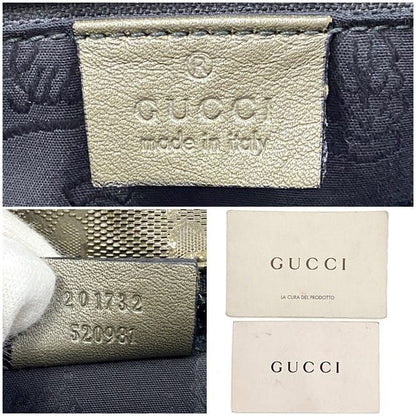 Gucci Shoulder Bag Khaki Green Imprime 201732 Excellent Condition