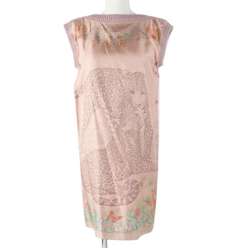 Hermes Jungle LOVE Jungle LOVE Silk Alpaca Poudre ROSE (pinkish) Sleeveless