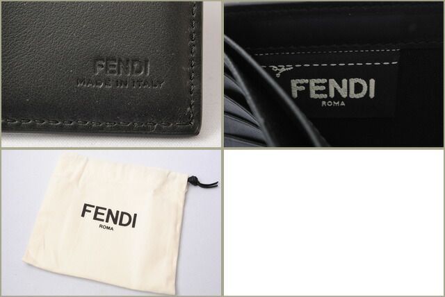 Fendi Wallet Fendi Foldable Wallet 7m0169 Vocabulary Chien Ti Yellow Black