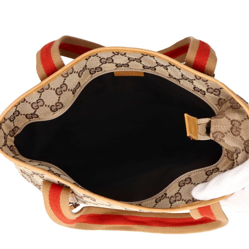 Gucci Tote Bag 019/0401 Canvas Ladies Tote Bag Beige Excellent Condition