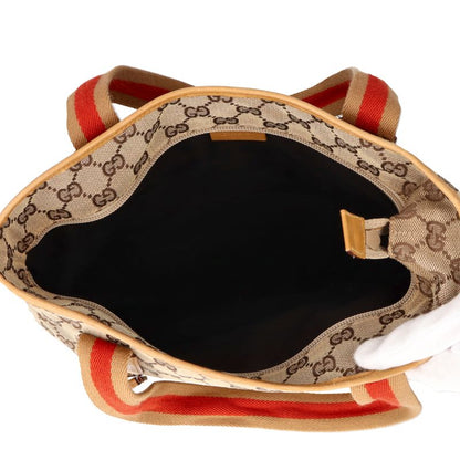 Gucci Tote Bag 019/0401 Canvas Ladies Tote Bag Beige Excellent Condition