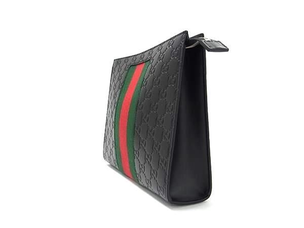 Gucci 475316 Sherry Line GG Pattern Guccissima Leather Clutch Bag Second Bag