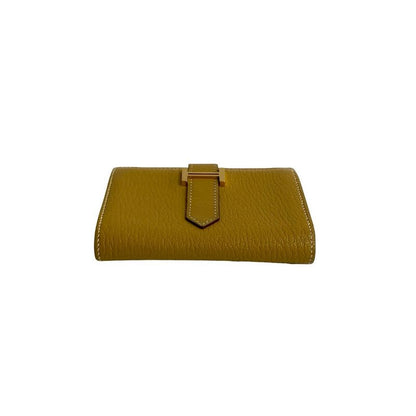 Hermes Hermes Bearn Mini Chevre Leather Card Case Business