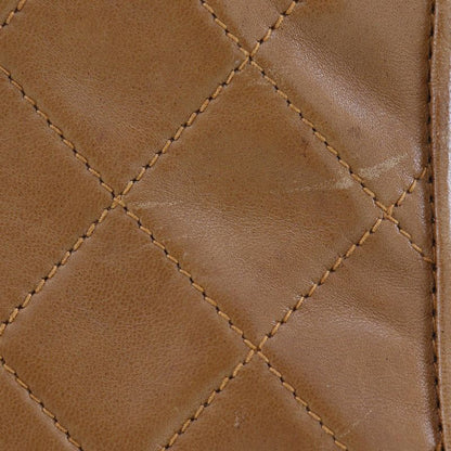 Chanel Matelasse Plastic Handle Vintage Lambskin Beige Women's Handbag