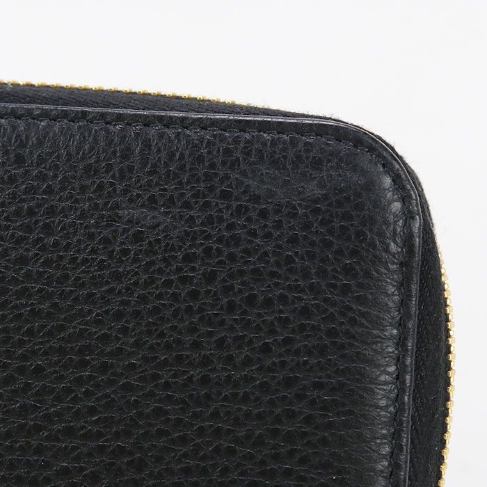 Prada Zip Around Vitero Leather 1ml506 Long Wallet Round Zipper Leather Women