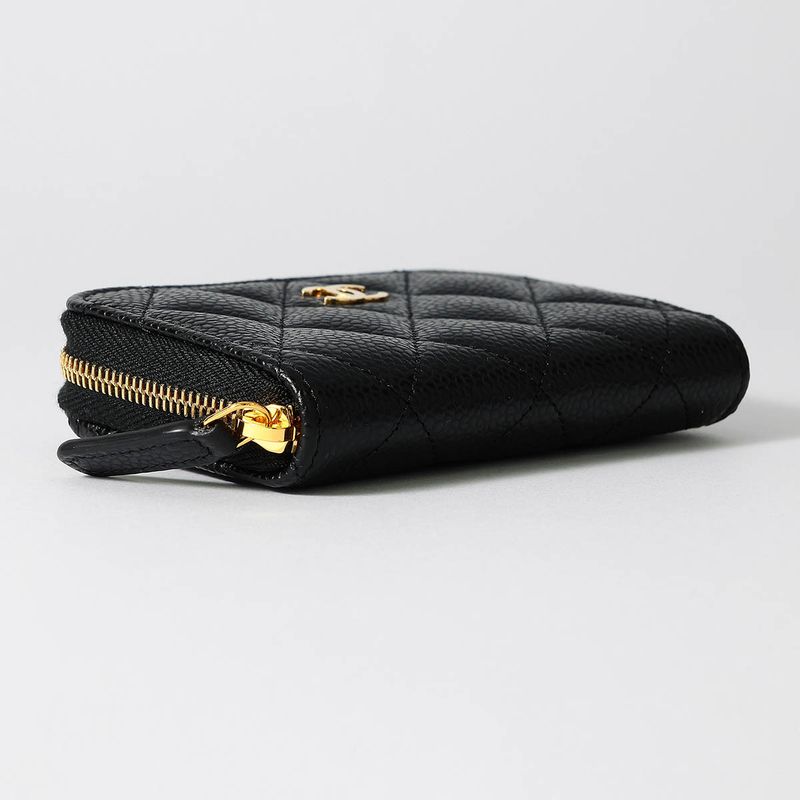 Chanel Card Case Classic ZIP COIN Purse Black