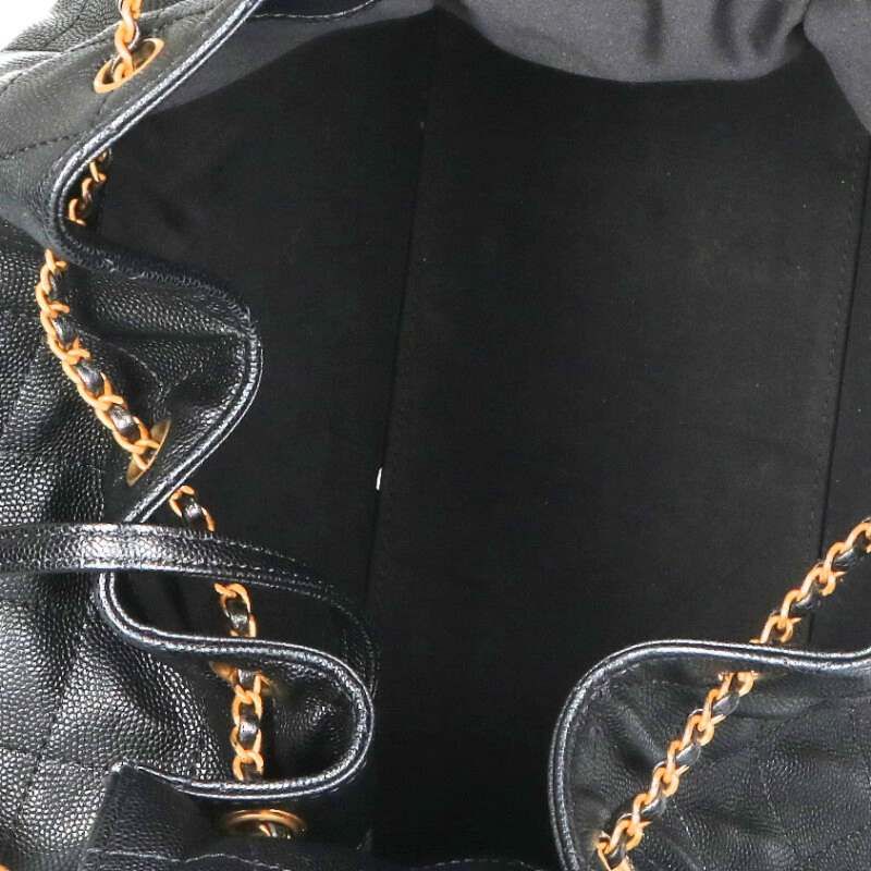 Chanel 25 Medium Coco Mark Caviar Skin Large Shoulder Bag Men's