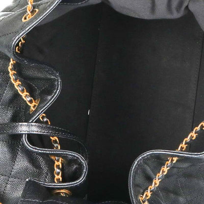 Chanel 25 Medium Coco Mark Caviar Skin Large Shoulder Bag Men's