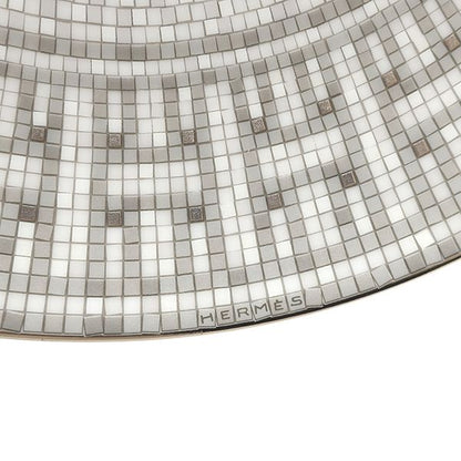 Hermes Tableware Dess Ert Plate Mosaic 24 Porcelain Platinum Porcelain Dish