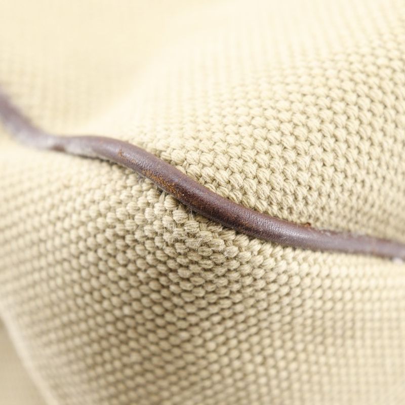 Gucci Wood Handle 106493 Canvas Beige Ladies Handbag