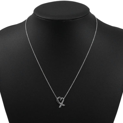 Tiffany & Co Loving Heart Paloma Picasso 925 Silver Ladies 2.1g Necklace