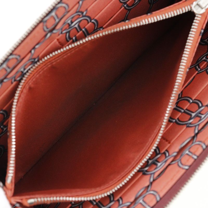 Hermes Azap Long Silk-in Vaux-epson Rouge Ash Bordeaux □R Ladies Long Wallet