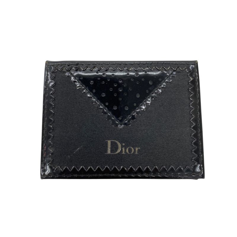 Em10034 Dior Mirror 2-Sided Logo Shape Pressed Black Compact Mirror