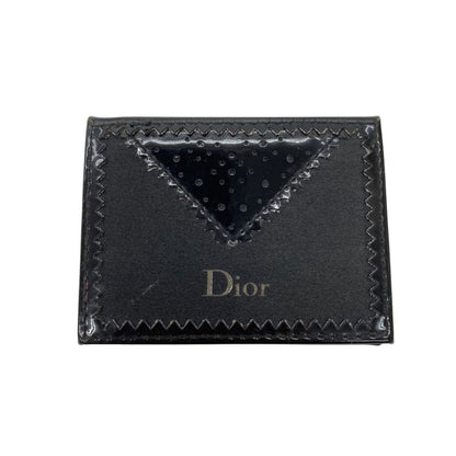 Em10034 Dior Mirror 2-Sided Logo Shape Pressed Black Compact Mirror