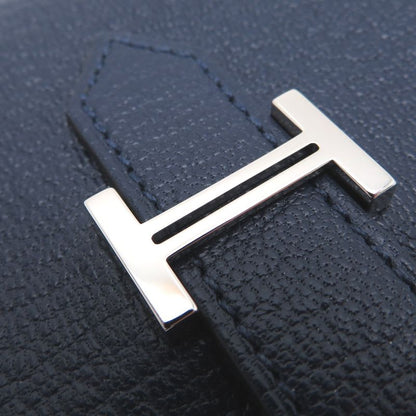 Hermes Trifold Chevre Navy Wallet