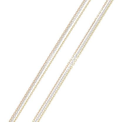 Cartier Trinity B7058800 18K Yellow Gold PG WG Gold Chain Necklace For Men