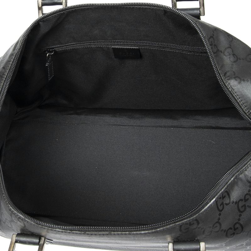 Gucci Travel Line Boston Black GG Nylon Canvas A