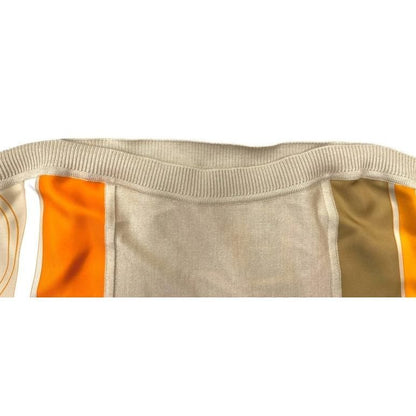Hermes Twill Raine Long Sleeve Knit Exlibris Beige Size 36 Cashmere with Box