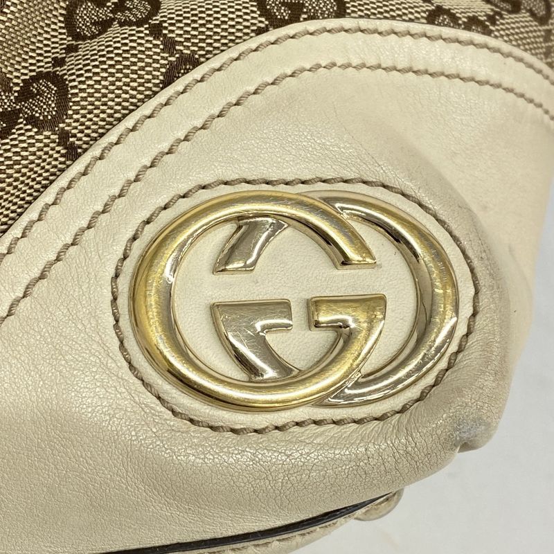 Gucci Tote Bag GG Canvas 169946 Canvas Brown Chien Pan Gold Hardware Women's