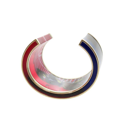 Christian Dior D-jungle Pop Skeleton Butterfly Bangle Plastic Red Bracelet 0486