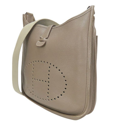 Hermes Shoulder Bag Evelyn 2PM Taurillon Clemence Etoupe Gradient Silver
