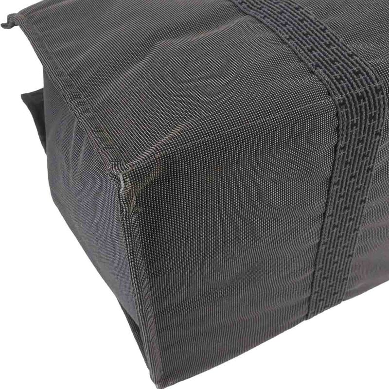 Hermes Herline Tote TGM Bag Canvas Gray Silver Hardware Herline Tote TGM