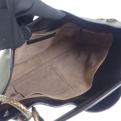 Bottega Veneta Loop Shoulder Bag Handbag Leather Black Ladies Classy Gift [AB