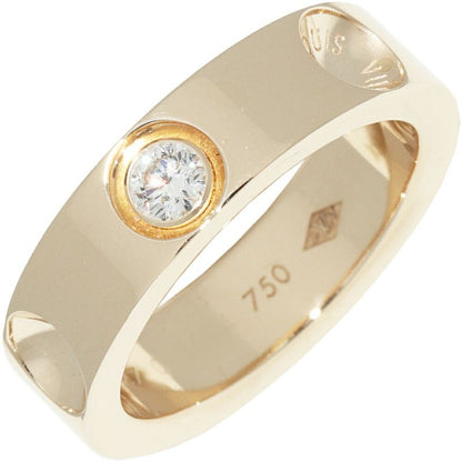 Louis Vuitton 18K Yellow Gold Diamond 1P (010ct) Petite Burg Empreinte Ring