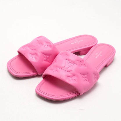 Louis Vuitton Revival Line Sandals Size 36 LV Monogram Logo Square Toe Made In
