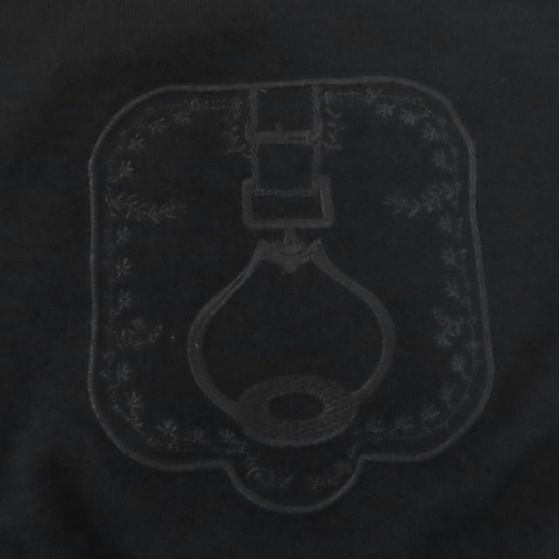 Hermes 24SS 4e2671d5 Wool Cashmere Embroidered Design Long Sleeve Knit Black 38