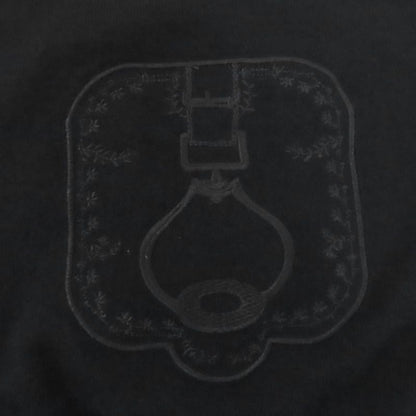 Hermes 24SS 4e2671d5 Wool Cashmere Embroidered Design Long Sleeve Knit Black 38