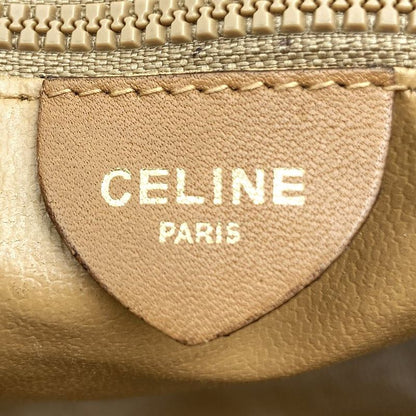Celine Macadam Shoulder Bag Gold Hardware Vintage Pvc/leather Brown Women