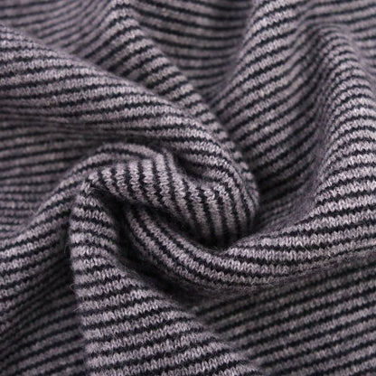 Hermes Knit Sweater Long Sleeve Long Sleeve Striped 100% Cashmere Tops Men's XL