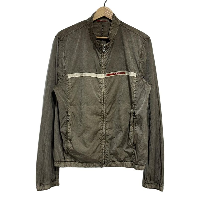 Prada Sport Blouson Size 50 M Men - Gray-beige Long Sleeves Zip-up Spring/fall
