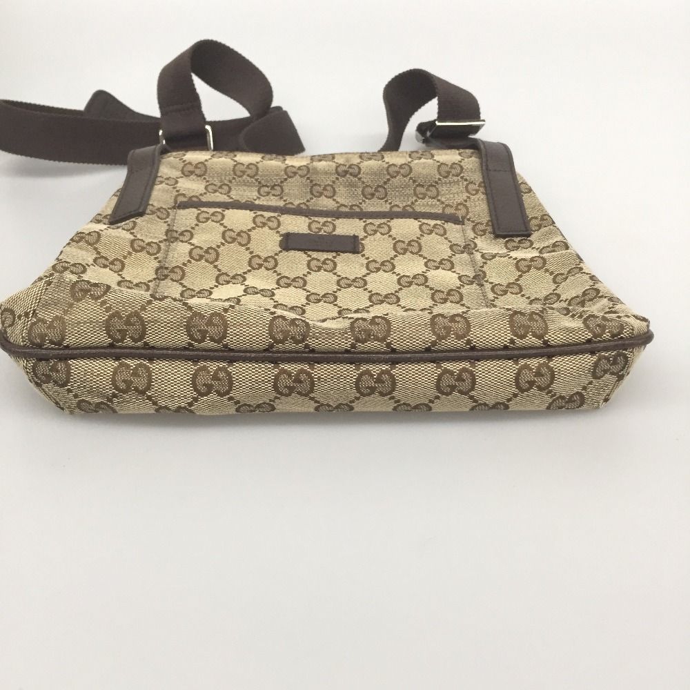Gucci Shoulder Bag GG Canvas Sticky Scuff Yes 122793 Beige