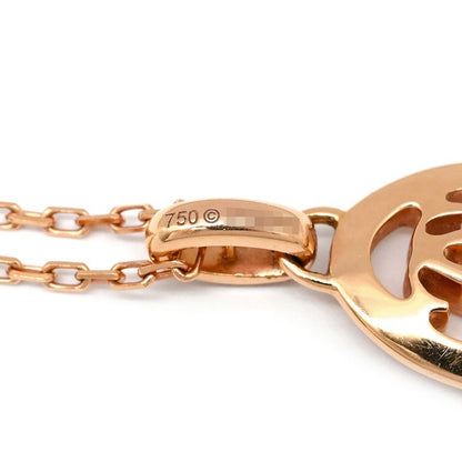 Cartier Necklace Logo Double C 18krg Diamonds Rose Gold 750rg 18k 18k Diamonds
