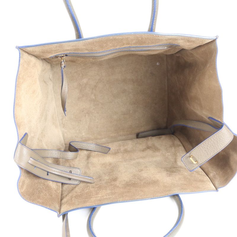 Celine Luggage Phantom Leather Tote Bag Shoulder Hand Brown Women's ERE Cw48-10