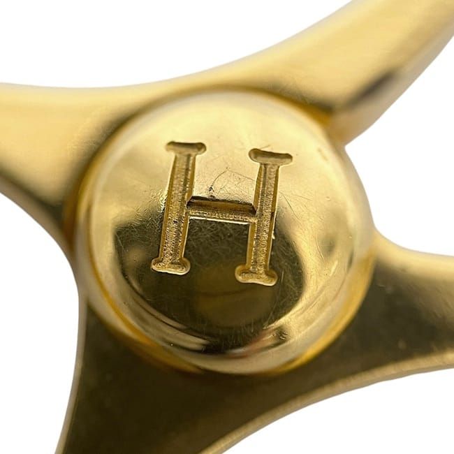 Hermes Glove Holder Gold Excellent Condition GP Used Hermes Gloves