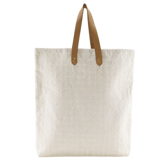 Hermes Amedava Tote GM Cotton White Unisex Handbag