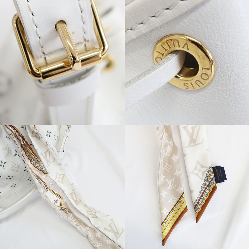 Louis Vuitton Noe PM LV Broderie--anglais-shoulder-bag M20740 White