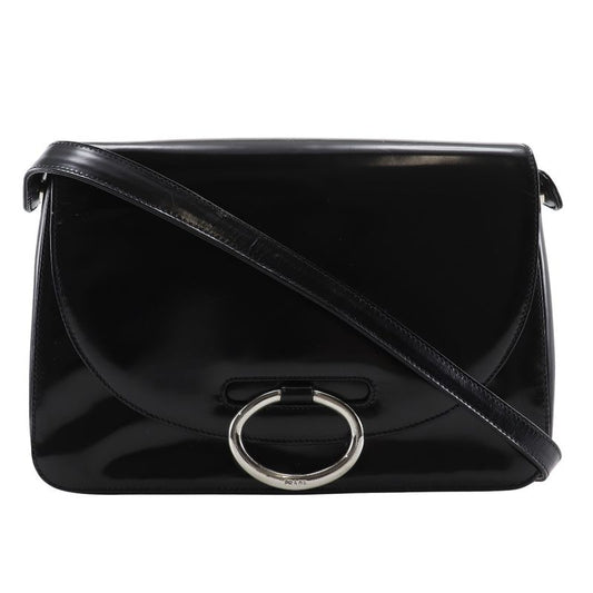 Prada One Shoulder Patent Leather Black Women's Shoulder Bag