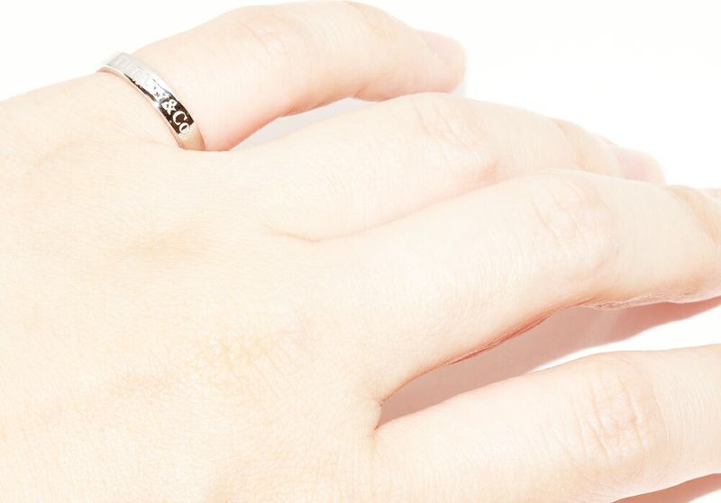 Tiffany & Co Ring Pt950 T&CO Flat Band Ring Width 3mm (012in)