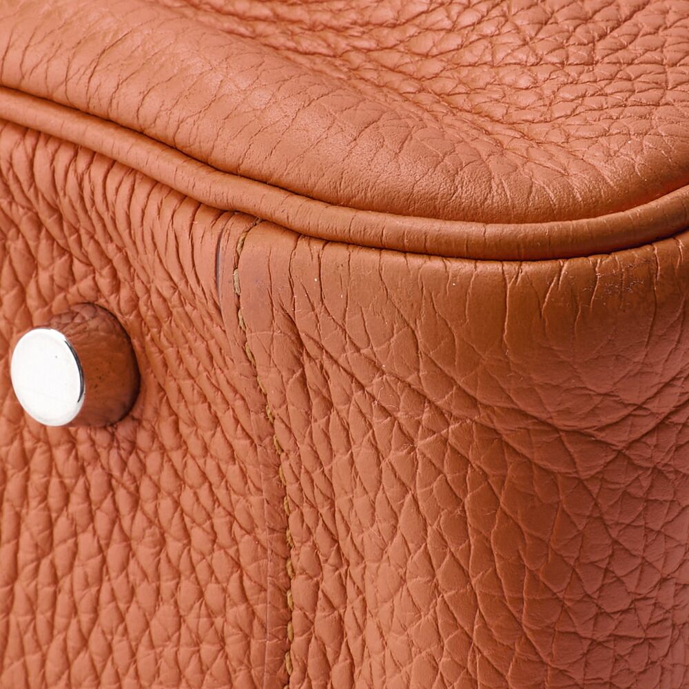 Hermes Lindy 34 Shoulder Bag Taurillon Clemence Orange Poppy Orange Poppy