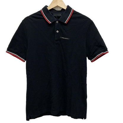 Prada Short Sleeve Polo Shirt Size L Men's - Black X Red X White